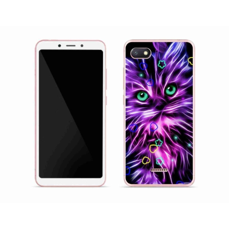 Gél borítás mmCase a Xiaomi Redmi 6A számára - absztrakt macska