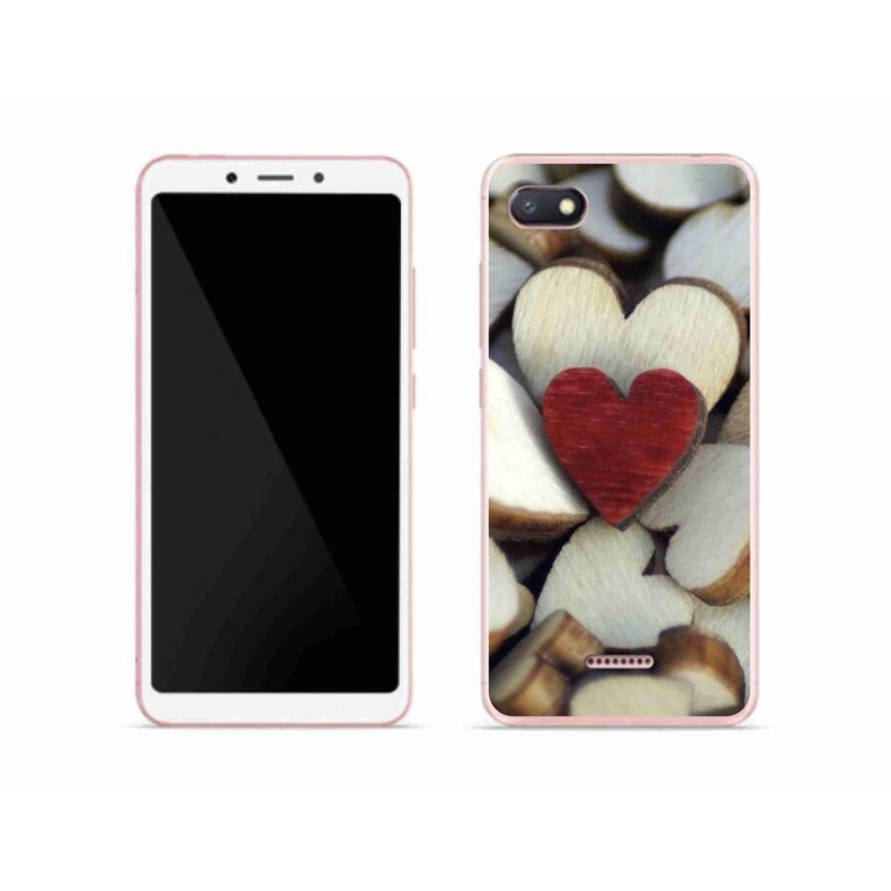 Gél borítás mmCase a Xiaomi Redmi 6A számára - gravírozott piros szív