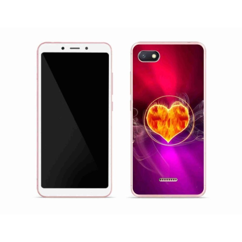Gél borítás mmCase a Xiaomi Redmi 6A számára - tüzes szív