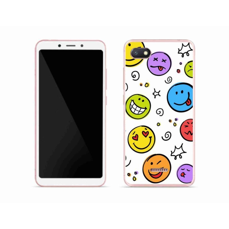 Gél borítás mmCase a Xiaomi Redmi 6A számára - smiley-k
