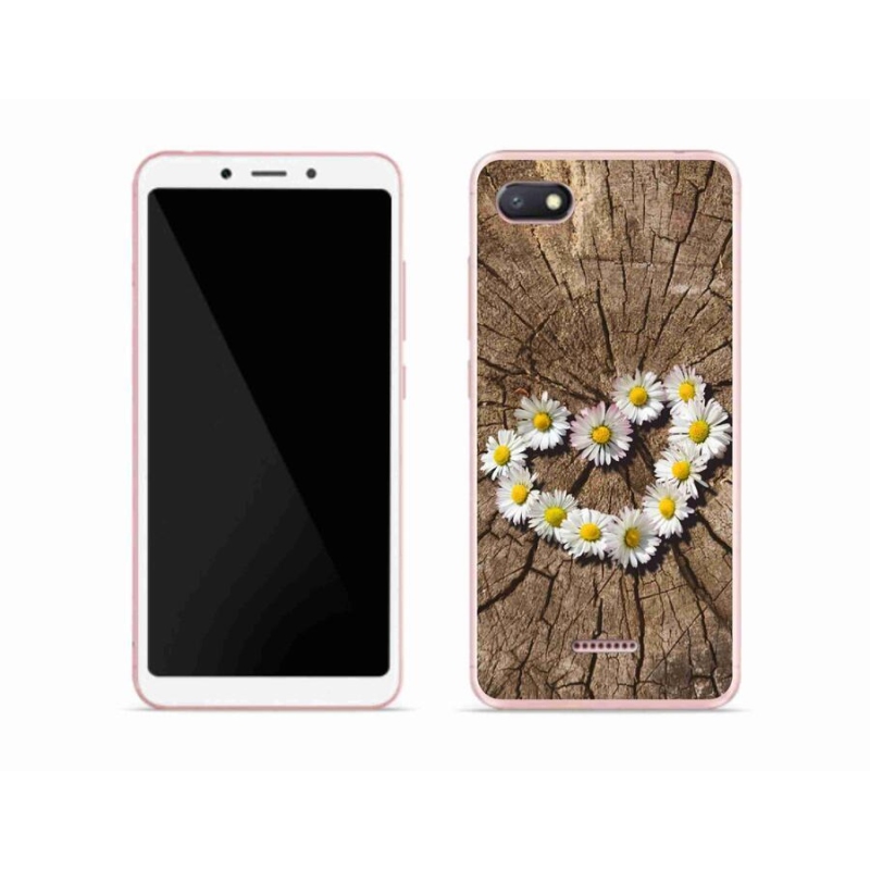 Gél borítás mmCase a Xiaomi Redmi 6A számára - százszorszépek szíve