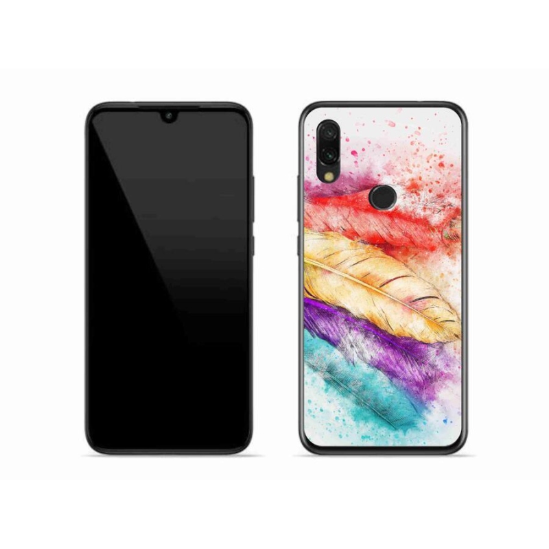 Gél borítás mmCase a Xiaomi Redmi 7-hez - színes tollakkal