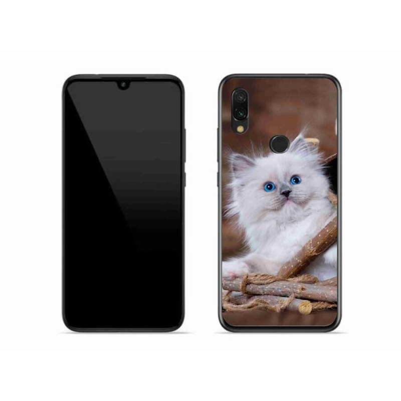 Gél borítás mmCase a Xiaomi Redmi 7-hez - fehér cica