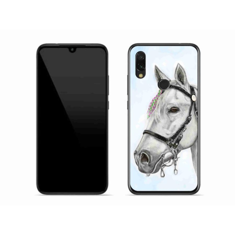 Gél borítás mmCase a Xiaomi Redmi 7-hez - fehér ló 1