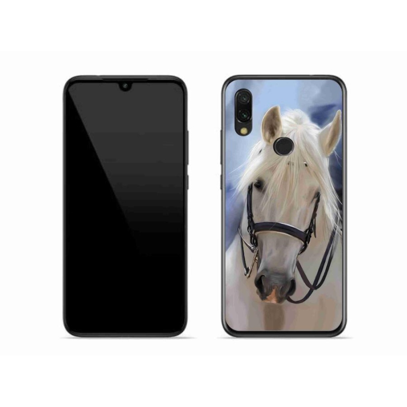 Gél borítás mmCase a Xiaomi Redmi 7-hez - fehér ló