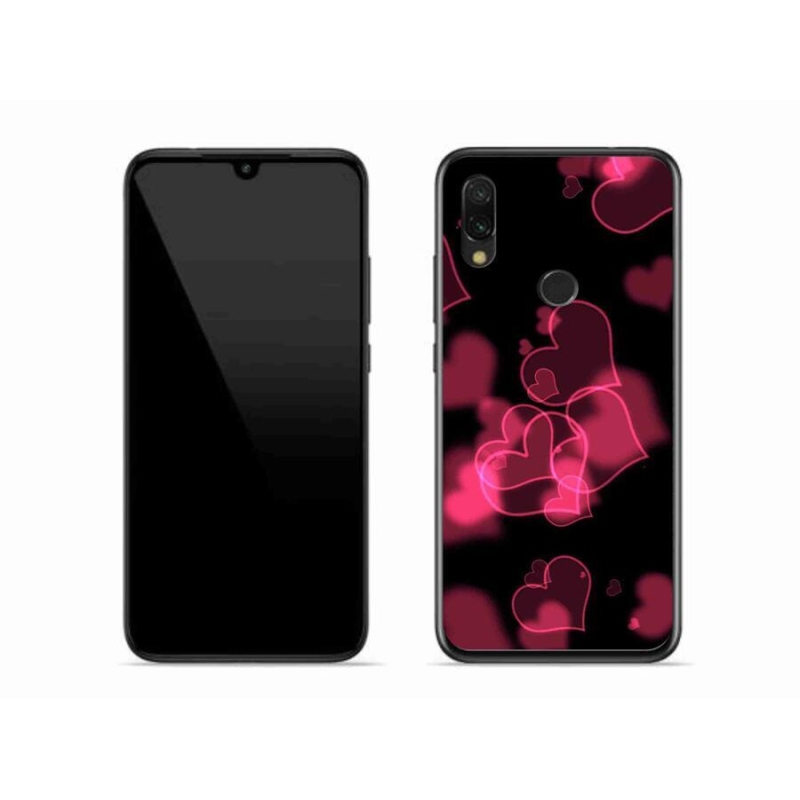 Gél borítás mmCase a Xiaomi Redmi 7-hez - piros szívek