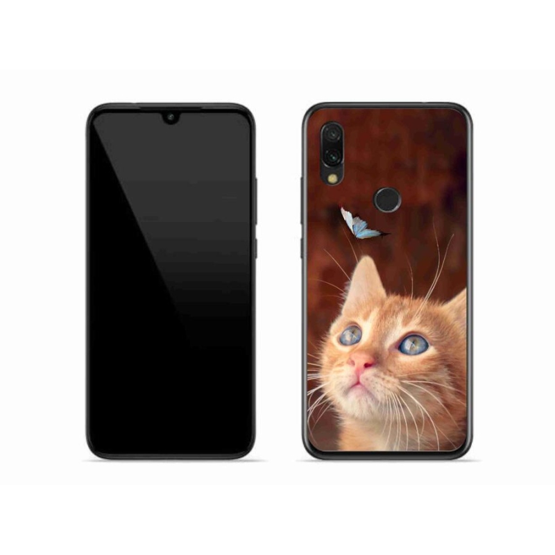 Gél borítás mmCase a Xiaomi Redmi 7-hez - pillangó és cica
