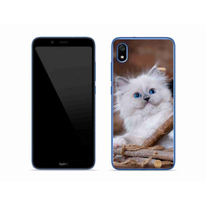 Gél borítás mmCase a Xiaomi Redmi 7A számára - fehér cica
