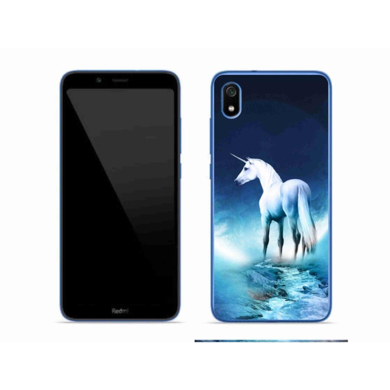 Gél borítás mmCase a Xiaomi Redmi 7A számára - fehér egyszarvú