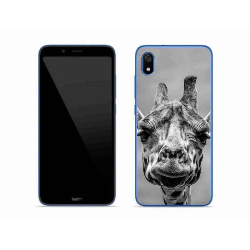 Gél borítás mmCase a Xiaomi Redmi 7A számára - fekete-fehér zsiráf