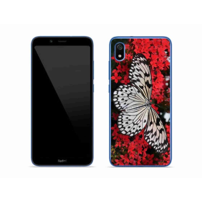Gél borítás mmCase a Xiaomi Redmi 7A számára - fekete és fehér pillangó 1