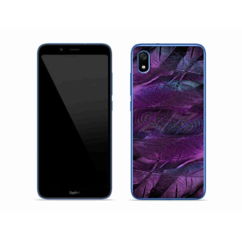 Gél borítás mmCase a Xiaomi Redmi 7A számára - lila tollak