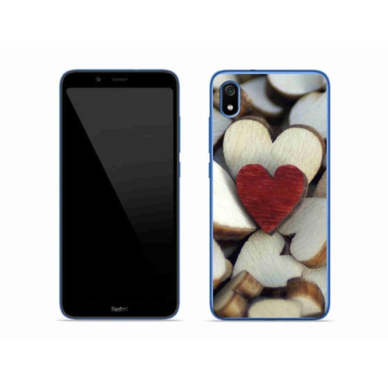 Gél borítás mmCase a Xiaomi Redmi 7A számára - gravírozott piros szív
