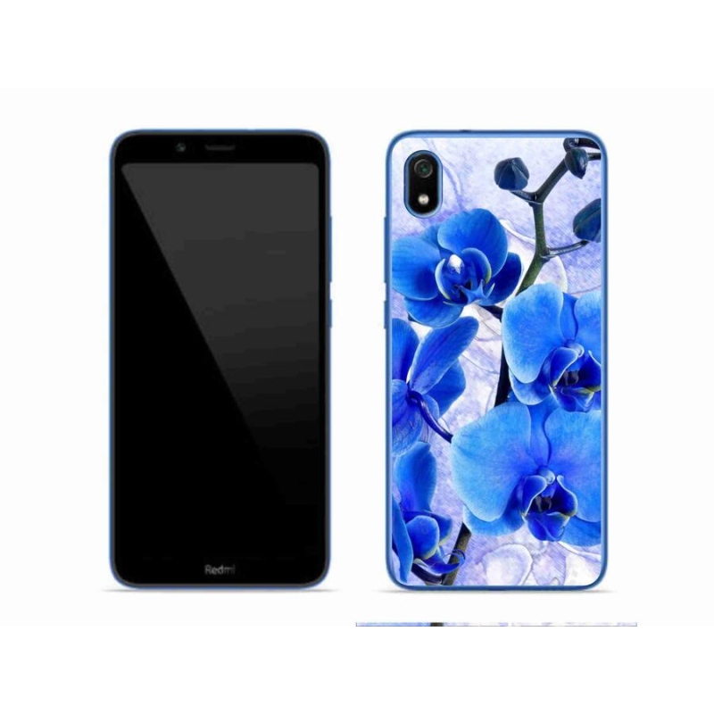 Gél borítás mmCase a Xiaomi Redmi 7A számára - kék virágok