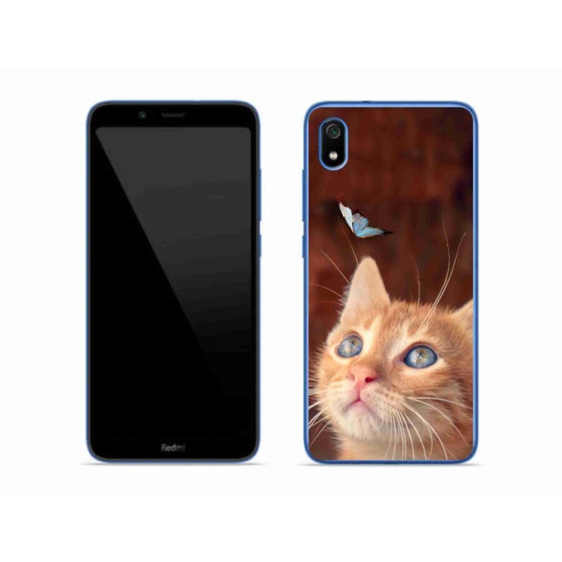 Gél borítás mmCase a Xiaomi Redmi 7A számára - pillangó és cica