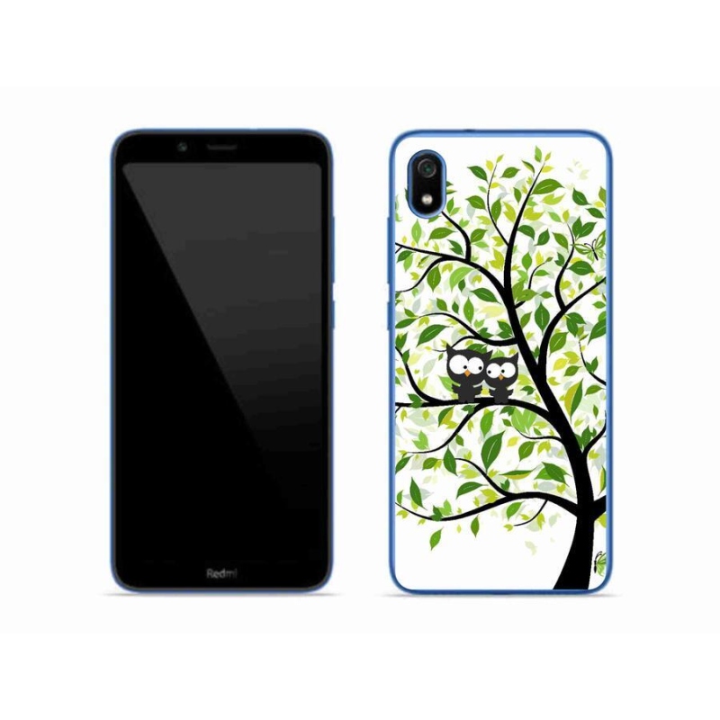 Gél borító mmCase a Xiaomi Redmi 7A számára - baglyok a fán