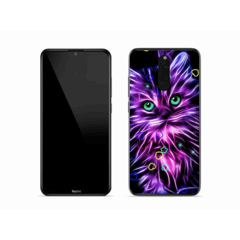 Gél borítás mmCase a Xiaomi Redmi 8-hoz - absztrakt macska