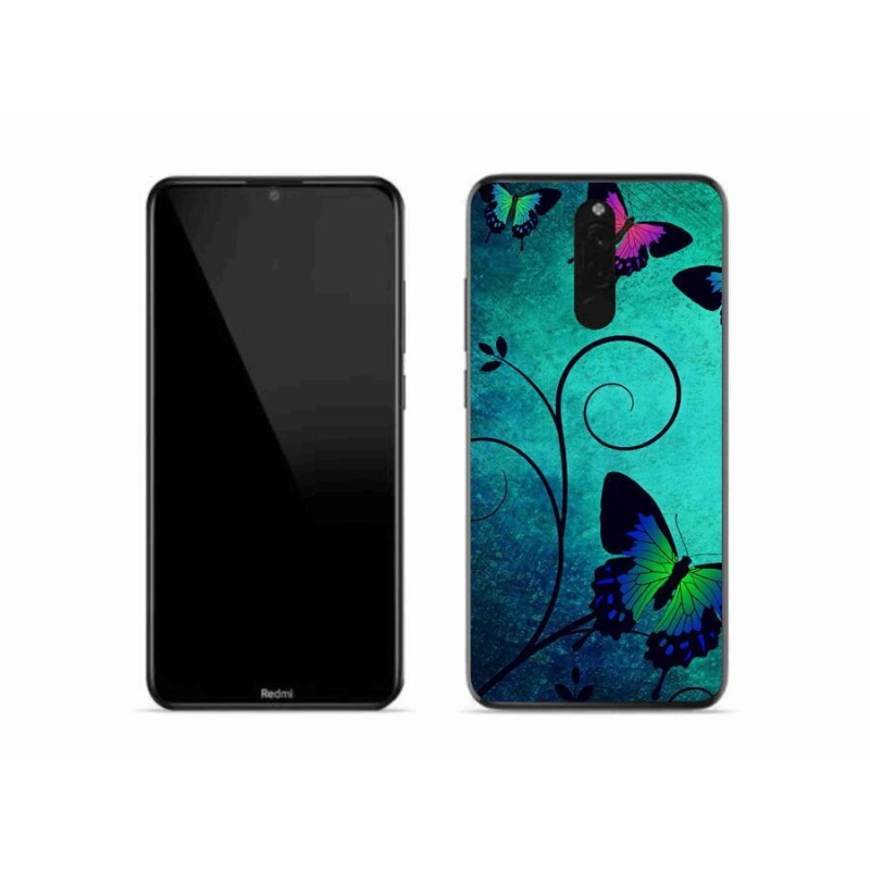 Gél borítás mmCase a Xiaomi Redmi 8-hoz - színes pillangók