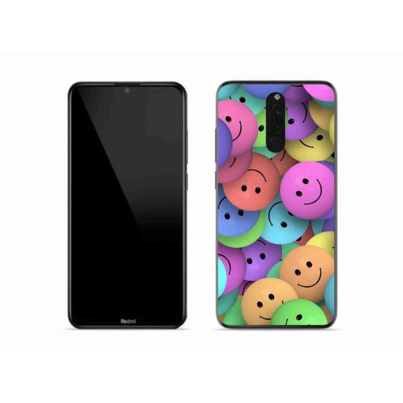 Gél borító mmCase a Xiaomi Redmi 8-hoz - színes smiley-k
