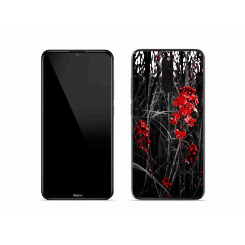 Gél borítás mmCase a Xiaomi Redmi 8-hoz - piros növény