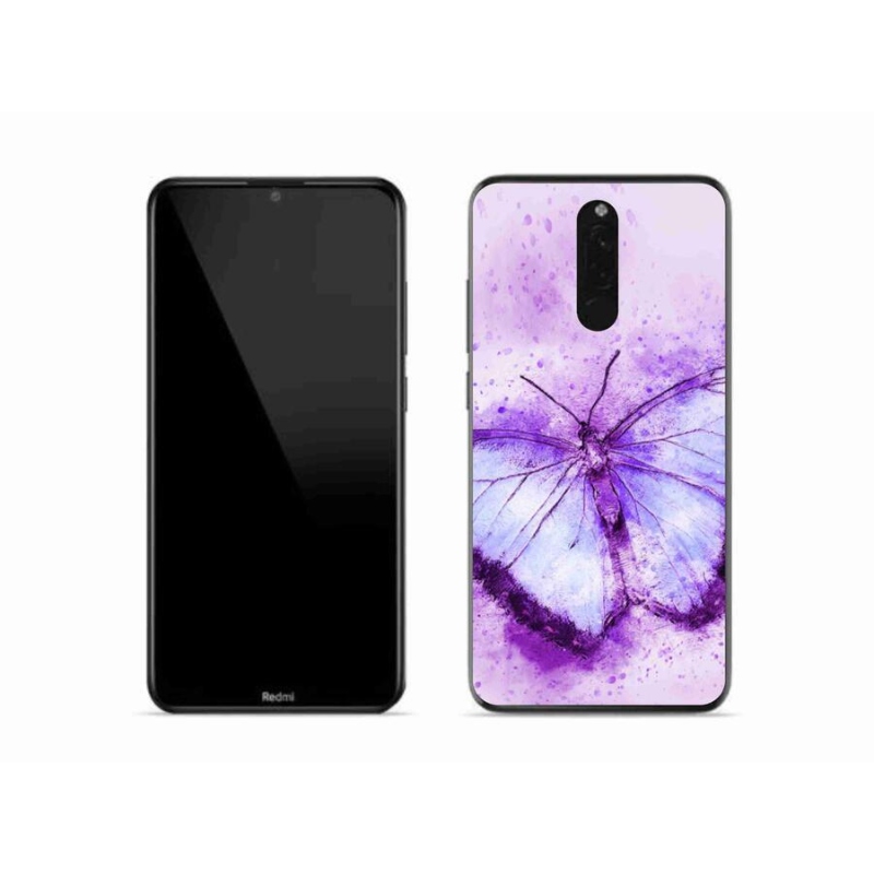 Gél borítás mmCase a Xiaomi Redmi 8-hoz - lila pillangó