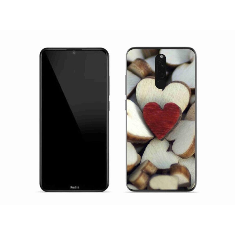Gél borítás mmCase a Xiaomi Redmi 8-hoz - gravírozott piros szív
