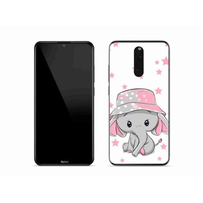 Gél borítás mmCase a Xiaomi Redmi 8-hoz - rózsaszín elefánt