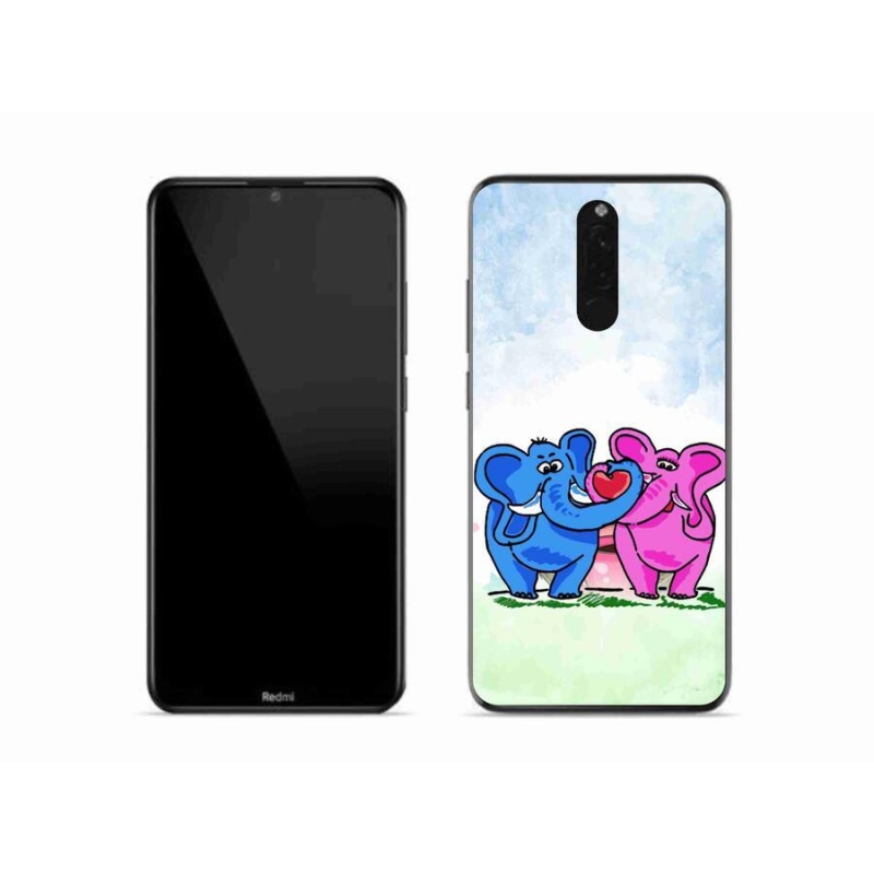 Gél borítás mmCase a Xiaomi Redmi 8-hoz - szerelmes elefántok