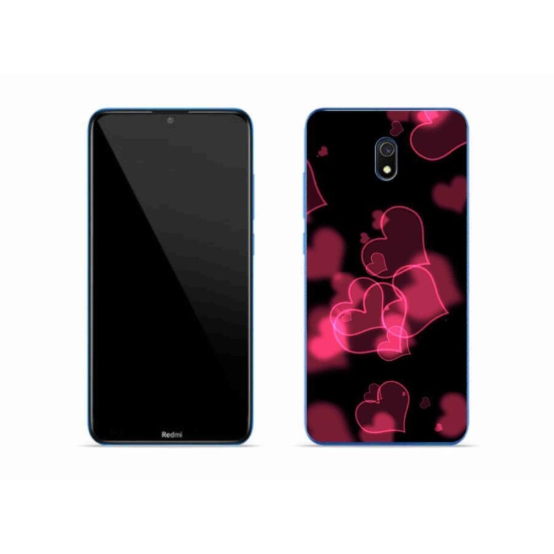 Gél borítás mmCase a Xiaomi Redmi 8A számára - piros szívek
