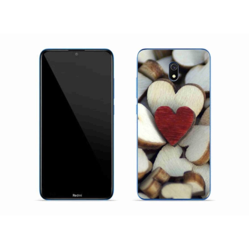 Gél borítás mmCase a Xiaomi Redmi 8A számára - gravírozott piros szív