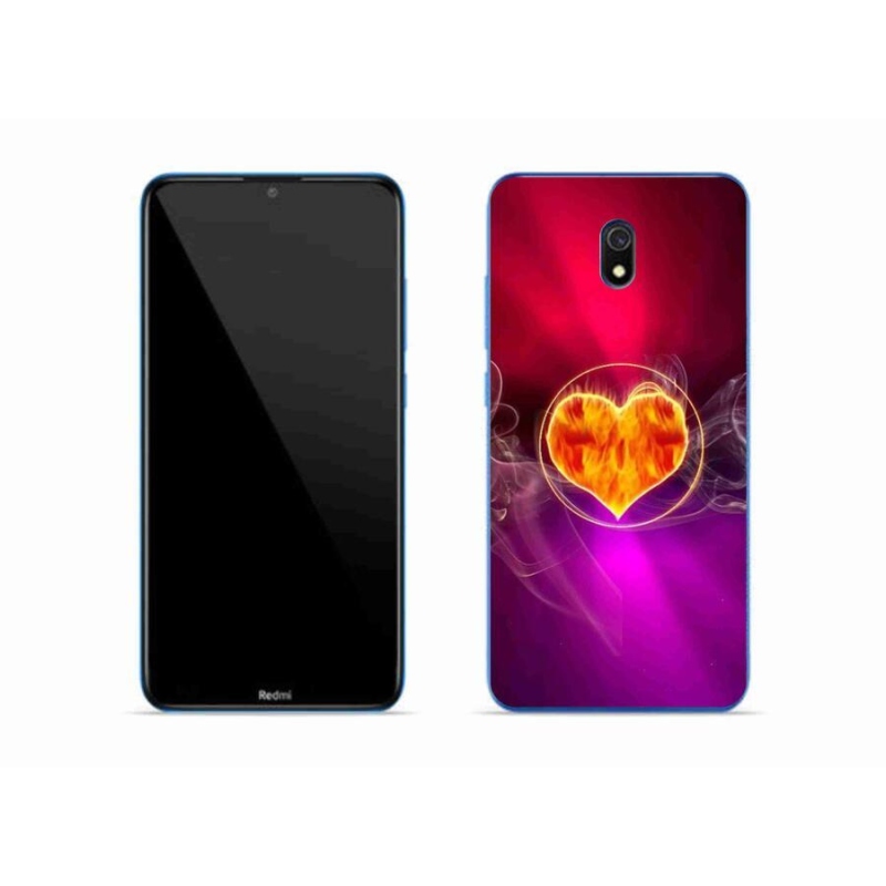 Gél borítás mmCase a Xiaomi Redmi 8A számára - tüzes szív
