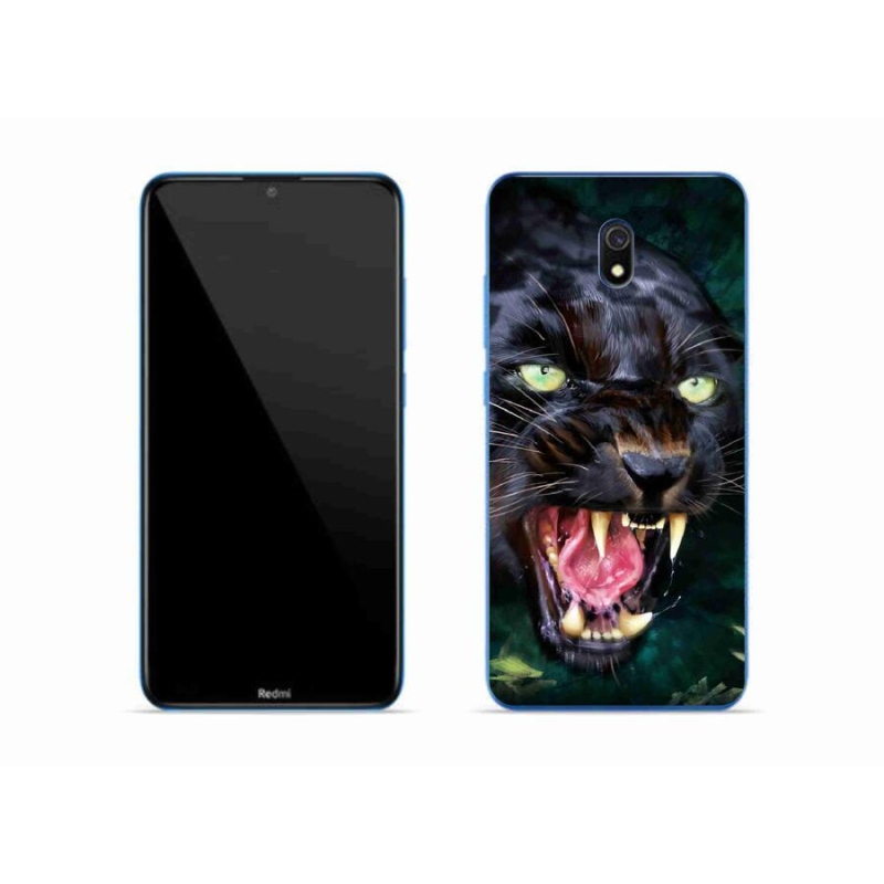 Gél borítás mmCase a Xiaomi Redmi 8A számára - dühös fekete párduc