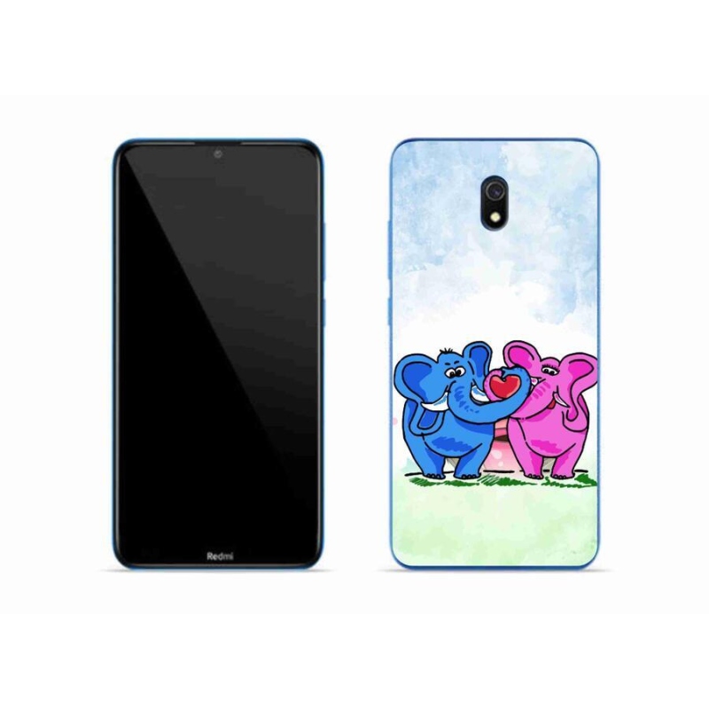 Gél borítás mmCase a Xiaomi Redmi 8A-hoz - szerelmes elefántok