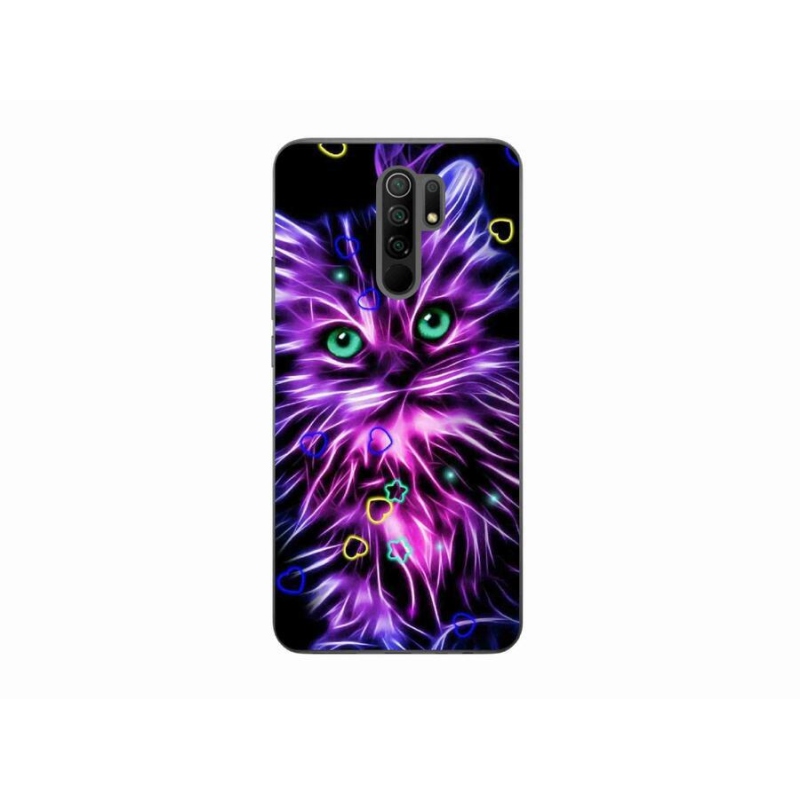 Gél borító mmCase a Xiaomi Redmi 9-hez - absztrakt macska