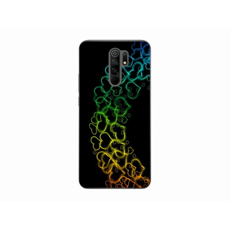 Gél borítás mmCase a Xiaomi Redmi 9-hez - színes szívek