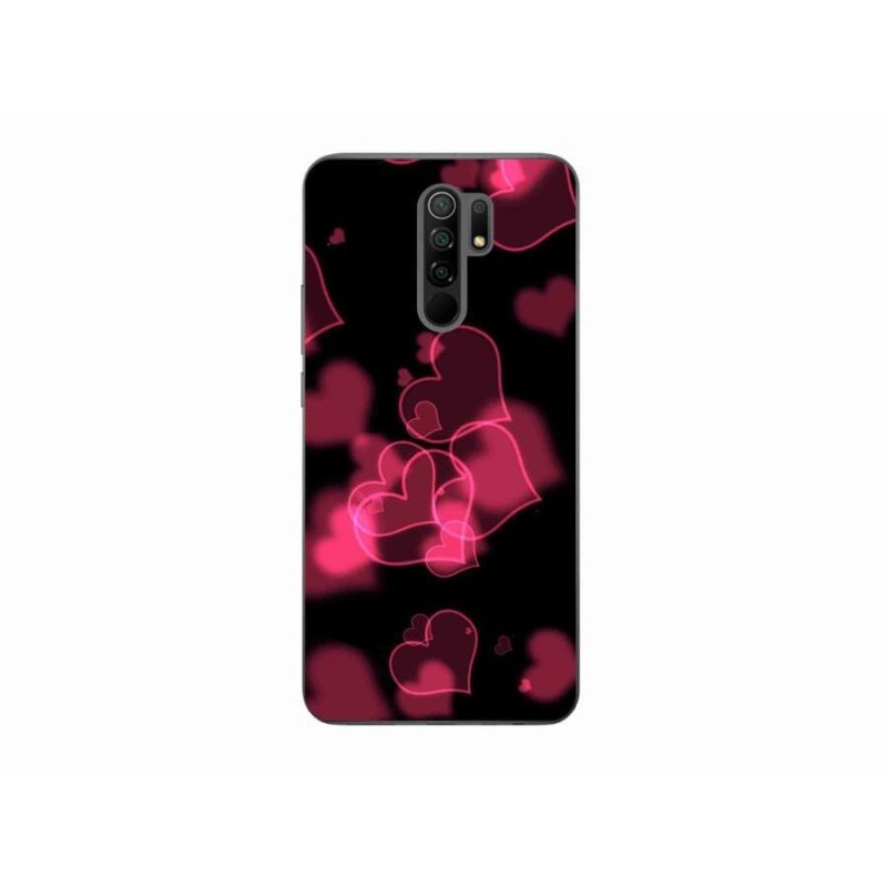 Gél borítás mmCase a Xiaomi Redmi 9-hez - piros szívek
