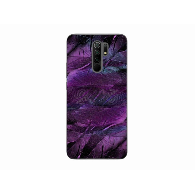 Gél borítás mmCase a Xiaomi Redmi 9-hez - lila tollak