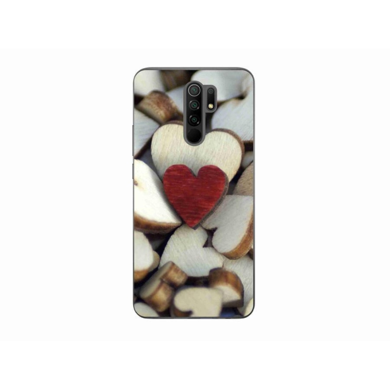 Gél borítás mmCase a Xiaomi Redmi 9-hez - gravírozott piros szív