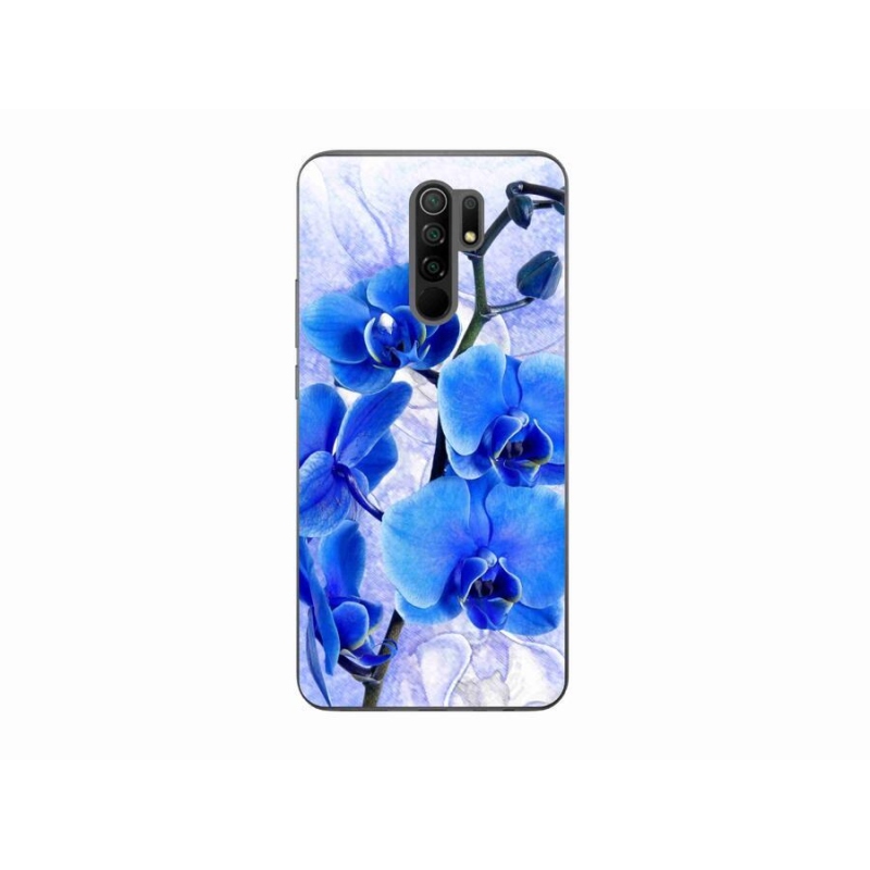 Gél borítás mmCase a Xiaomi Redmi 9-hez - kék virágok