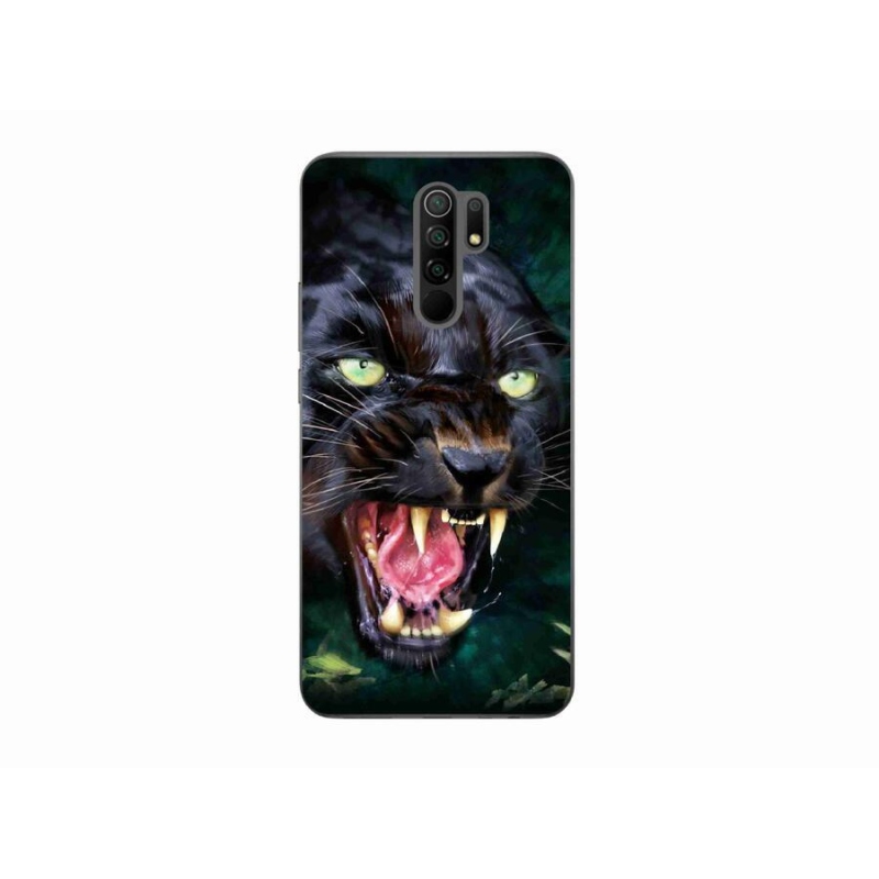 Gél borítás mmCase a Xiaomi Redmi 9-hez - dühös fekete párduc