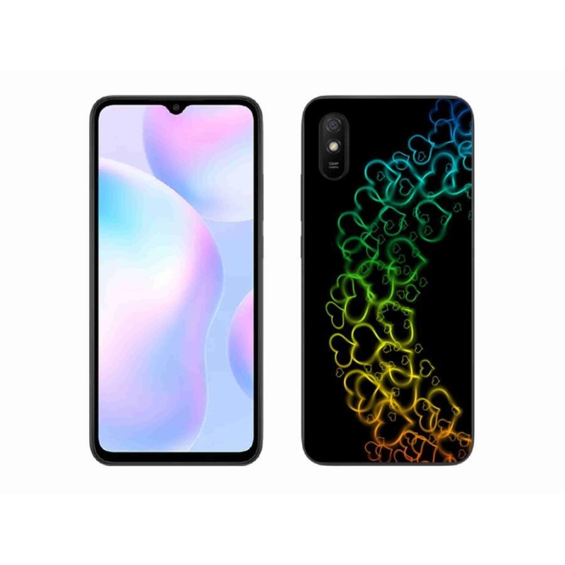 Gél borítás mmCase a Xiaomi Redmi 9A számára - színes szívek