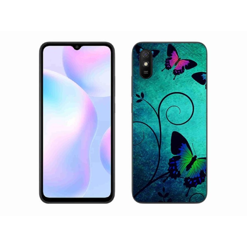 Gél borítás mmCase a Xiaomi Redmi 9A számára - színes pillangók