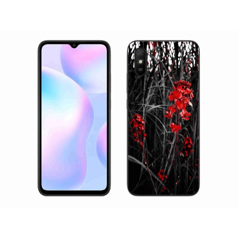 Gél borítás mmCase a Xiaomi Redmi 9A - piros növényhez