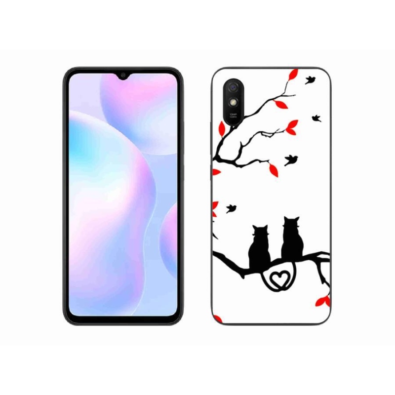 Gél borító mmCase a Xiaomi Redmi 9A számára - macska szeretet