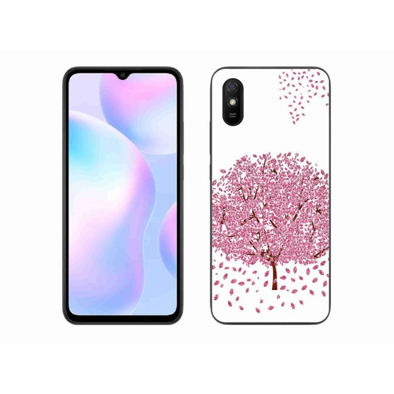 Gél borítás mmCase a Xiaomi Redmi 9A számára - rajzfilmfa levelekkel