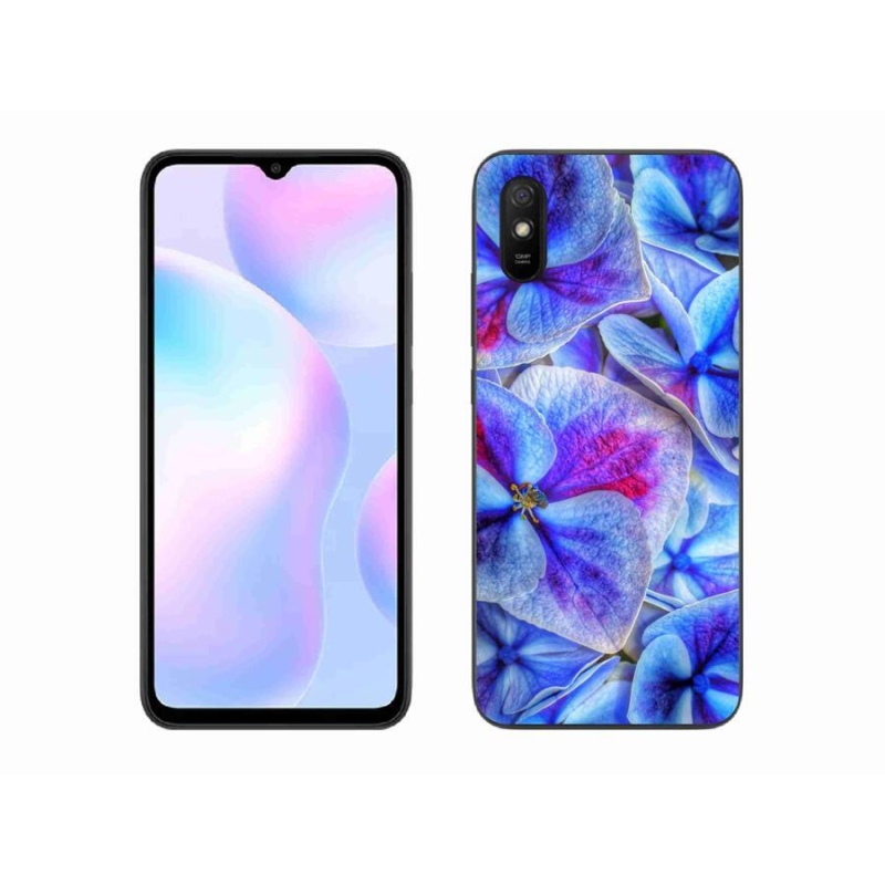 Gél borító mmCase a Xiaomi Redmi 9A - kék virágok 1