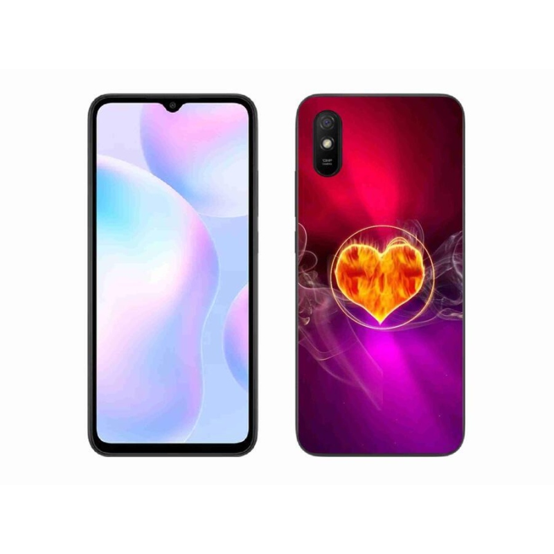 Gél borítás mmCase a Xiaomi Redmi 9A számára - tüzes szív