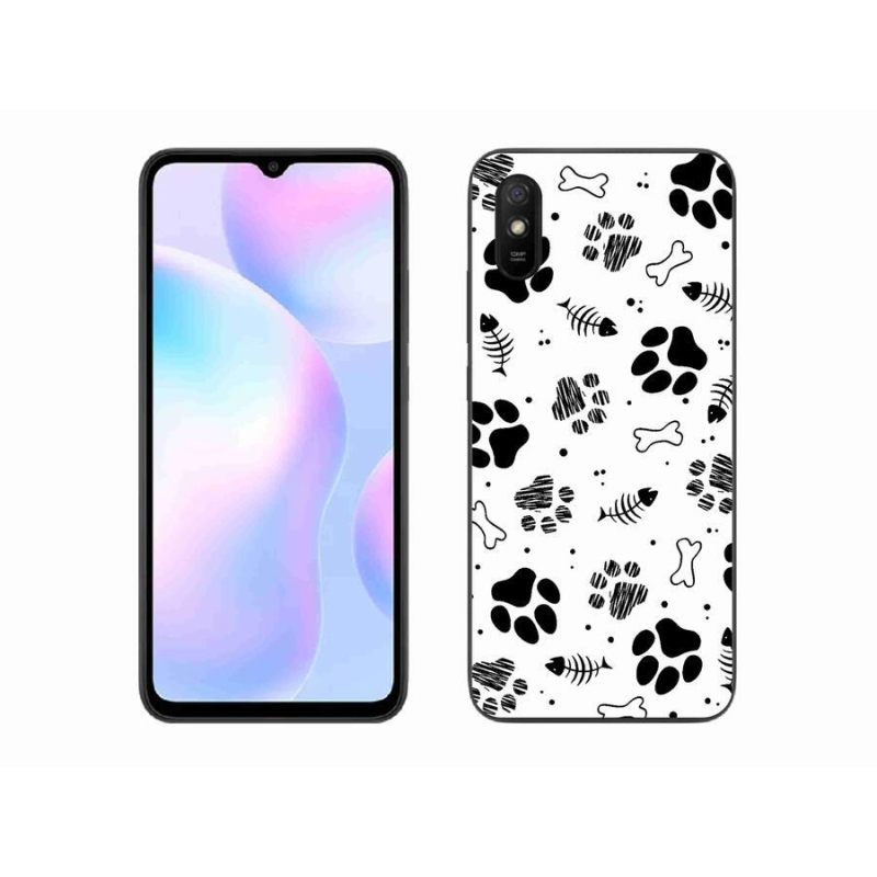 Gél borítás mmCase a Xiaomi Redmi 9A számára - kutyamancsok 1