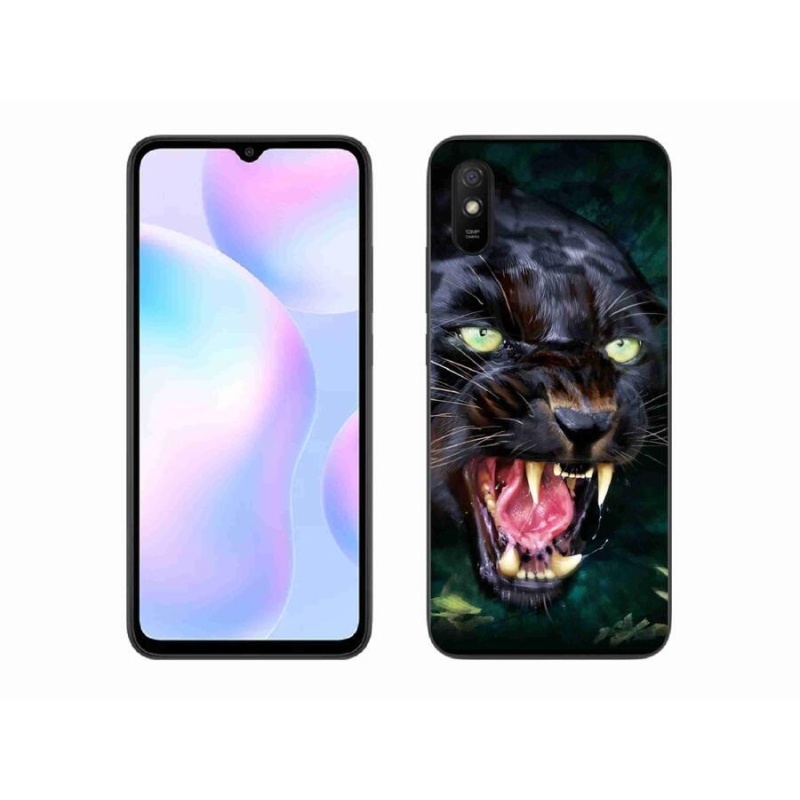 Gél borítás mmCase a Xiaomi Redmi 9A számára - dühös fekete párduc