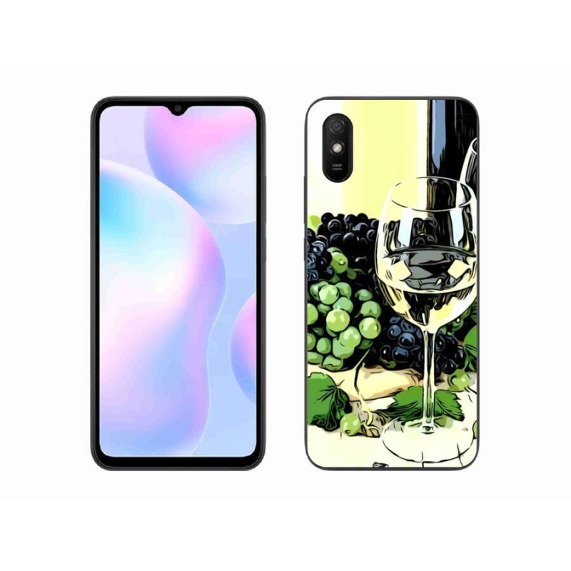 Gél borítás mmCase a Xiaomi Redmi 9A számára - pohár bor